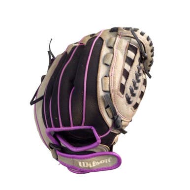 Used Wilson FLASH RH Throw Fastpitch Gloves Grey And Black 11 1/2" 11760-S000089640