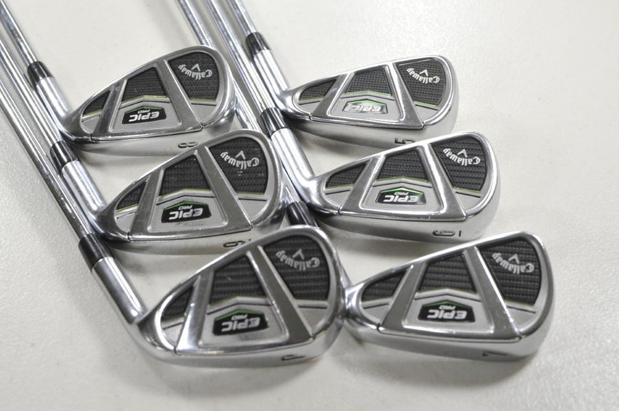 Callaway Epic Pro 5-PW Iron Set Stiff Flex Right Project X LZ 6.0 Steel # 213699
