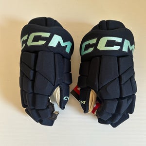 New 14” CCM HGTKSP Pro Stock Hockey Gloves - Navy/Teal