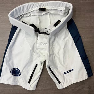 CCM PPPTKC Girdle/Pants shell Medium White/Navy - Penn State University Pro Stock (Used like new)