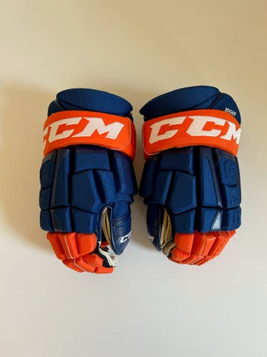New 15” CCM HGCLPR Pro Stock Hockey Gloves - Royal/Orange