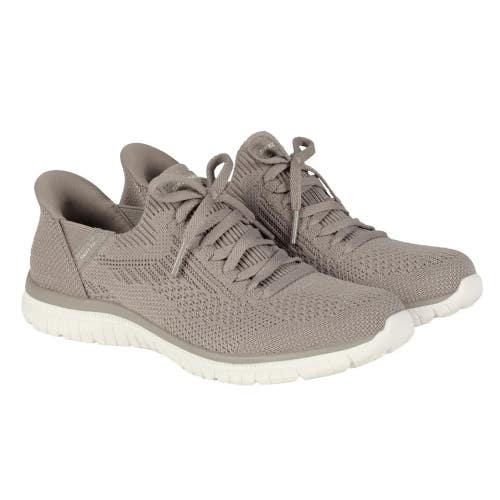 Skechers Virtue Swift Fit Sneakers Women's 10 Taupe Comfort Casual Shoes DDK884
