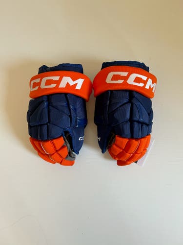 New 14” CCM HG12XP Pro Stock Hockey Gloves - Royal/Orange