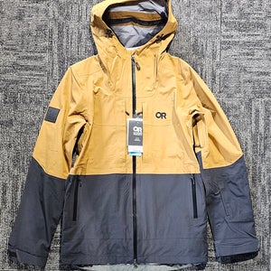 New Outdoor Research Snowcrew Ski Jacket Mens Large Bronze/Black