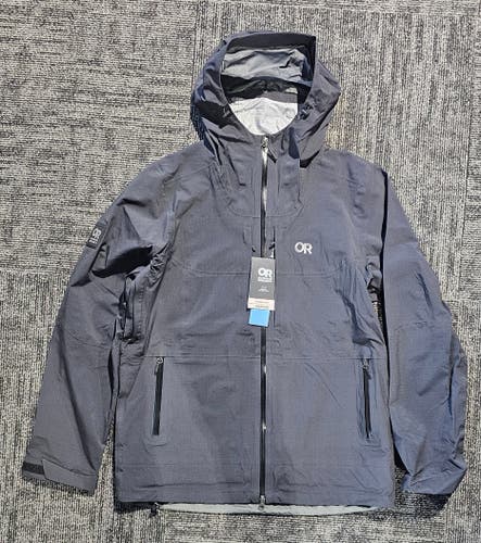 New Outdoor Research Snowcrew Ski Jacket Mens Large Black