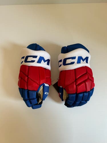 New 15” CCM HGTKXP Pro Stock Hockey Gloves - Red/White/Blue