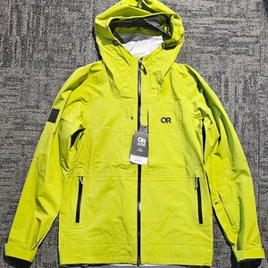 New Outdoor Research Snowcrew Ski Jacket Mens Medium Green