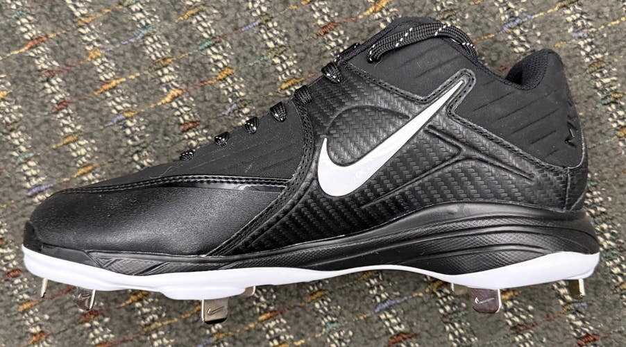 New Nike Air MVP Pro Metal II Baseball Cleats Black Men's Size 8