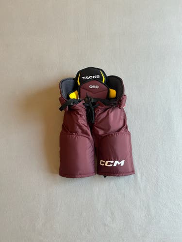 New Junior CCM Tacks 95C Pro Stock Hockey Pants - Maroon