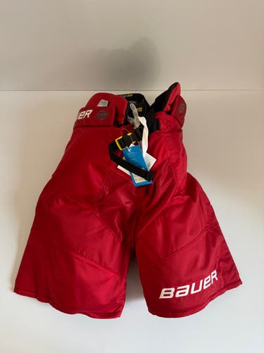 New Senior Medium Bauer Supreme 3S Pro Pro Stock Hockey Pants - Red