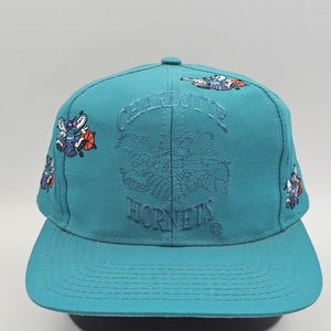 NEW Vintage Charolette Hornets NBA Sports Plain Logo Sample Hat Cap Snapback