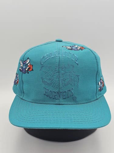 NEW Vintage Charolette Hornets NBA Sports Plain Logo Sample Hat Cap Snapback