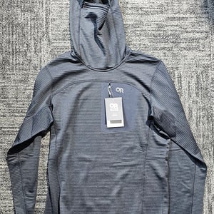 New Outdoor Research Vigor Grid Fleece Pullover Hoodie Mens Medium Black