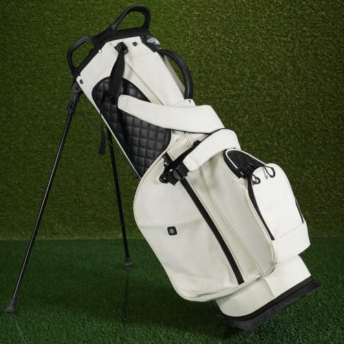 Estate Premium Golf Stand Bag White/Black 7-Way Divider | Dual Strap Carry!!