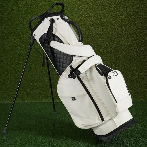 Estate Premium Golf Stand Bag White/Black 7-Way Divider | Dual Strap Carry!!