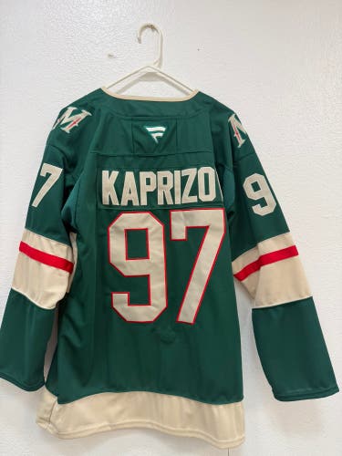 Men's Minnesota Wild Kirill Kaprizov Fanatics Green Home Breakaway Replica Jersey size L