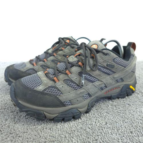 Merrell Moab 2 Mens Size 8.5 Hiking Shoes Gray Low Top Lace Up Waterproof Vibram