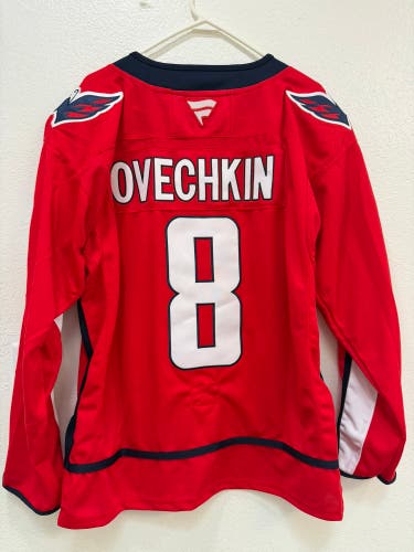 Men's Washington Capitals Alexander Ovechkin Fanatics Red Home Premium Jersey size large