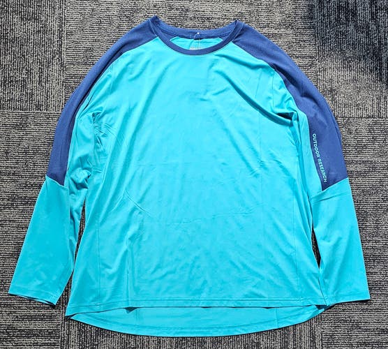New Outdoor Research Freewheel MTB Long Sleeve Womens Small Cortez Cenote