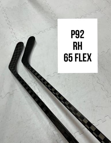 Senior(2x)Right P92 65 Flex 66” ProBlackStock™ Unbranded Blackouts Pro Stock Nexus Hockey Sticks