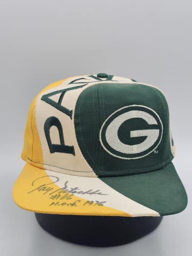 Vintage Green Bay Packers NFL Sports Swirl Ray Nitschke Signed Hat Vtg Snapback