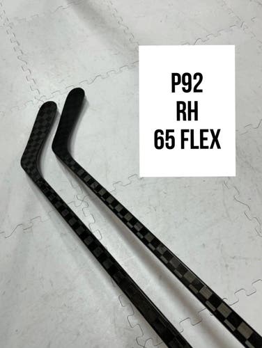 Senior(2x)Right P92 65 Flex 63” ProBlackStock™ Unbranded Blackouts Pro Stock Nexus Hockey Sticks