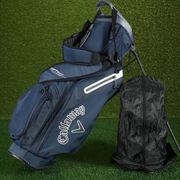 Callaway Fairway C Lightweight Carry Stand Golf Bag Navy/Gray 4-Way Top + Hood!