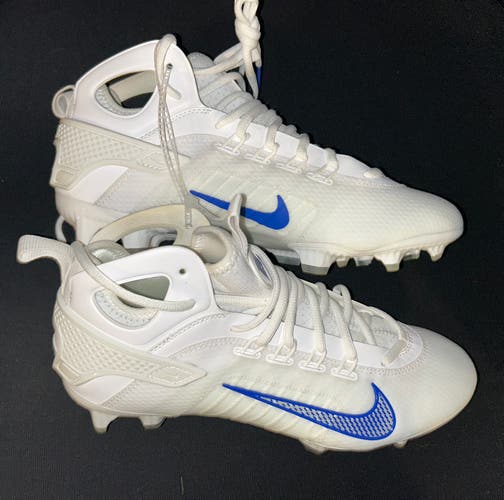 DUKE Blue Men's Size M 9.0 (W 10.0) Adult Nike Huarache 9 Elite Mid Mid Top Molded Cleats (New)