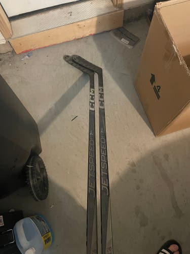 Senior CCM JetSpeed FT7 Pro Left Hand Hockey Stick P28M 85 Flex Pro Stock (Used)