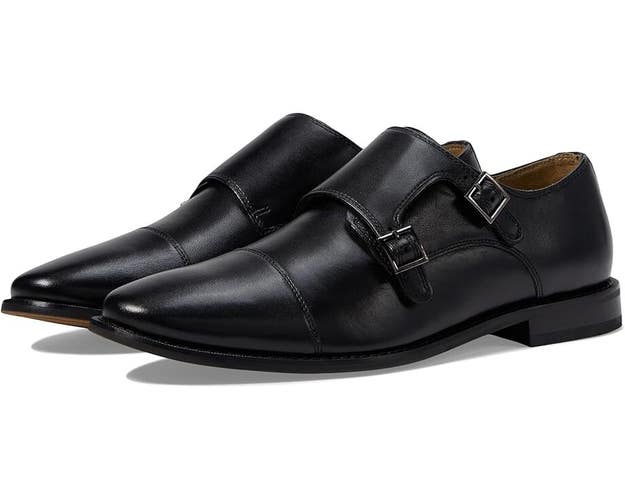 Florsheim Montinaro 11750-257 Oxford Men 9 Black Double Monk Strap Shoes RHS5025
