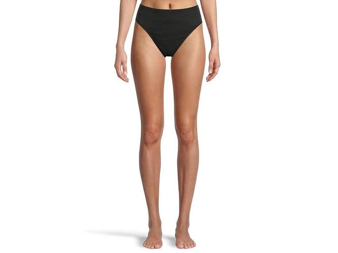 Tommy Bahama Island Cays Bottom Swimwear Womens Large Black High Waist BUU915