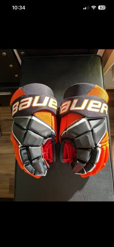 Bauer Vapor 3X Gloves 13" (Used) Black and Orange