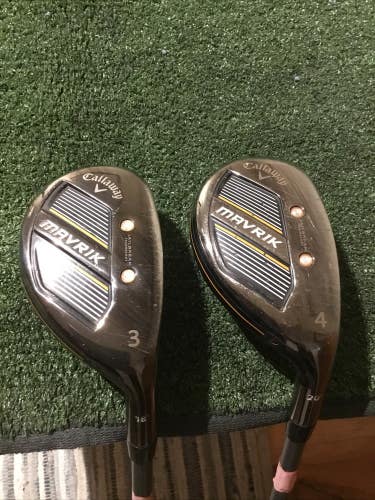 Callaway Mavrik Hybrids Set (3H & 4H) Stiff Project X Catalyst 75g Graphite