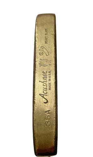 Acushnet Bullseye 35A Heavy Blade Putter LH Or RH Steel 34.5" Original Wrap Grip