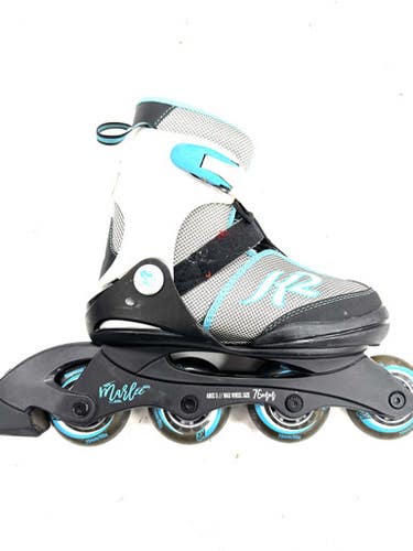 Used K2 MARLEE PRO ADJ 4-8 Junior Rec Fitness Skates Grey Adjustable 11860-C000306070