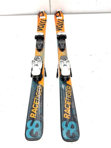 Used Volkl RACETIGER Boys DH Ski/Binding Orange 120 cm 11860-S000306066