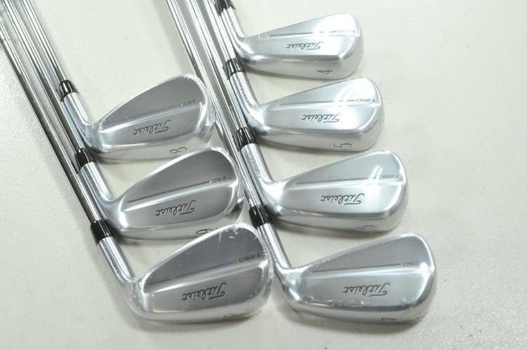 Titleist T250 2025 4-PW Iron Set Stiff Flex Right AMT Black Steel NEW  # 211327