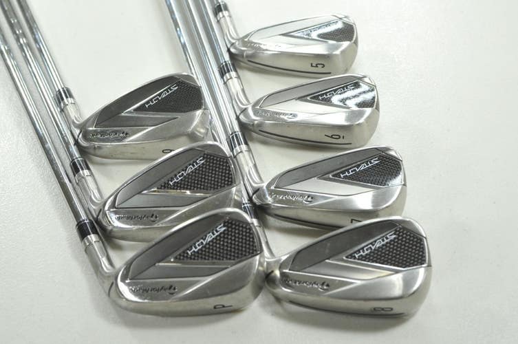TaylorMade Stealth 5-PW,AW Iron Set Stiff Flex Right KBS MAX MT Steel # 211854