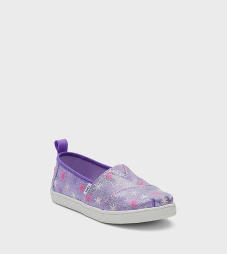 Toms Alpargata 10020127 Kids US 5 Purple Canvas Slip On Casual Shoes JOBB894