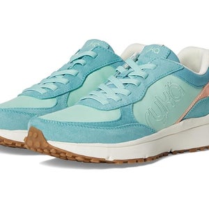 Ryka Jog On Sneakers Womens 7.5 Green Faux Leather Athletic Walking Shoes TF7118