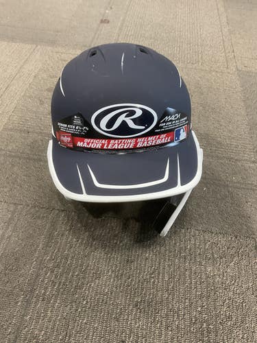 Used Rawlings MACH Batting Helmet w/Mask Navy Blue M/L 11614-S000233195
