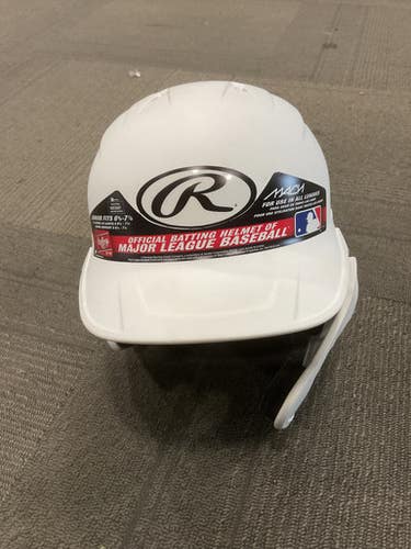 Used Rawlings MACH Batting Helmet w/Mask White M/L 11614-S000233192