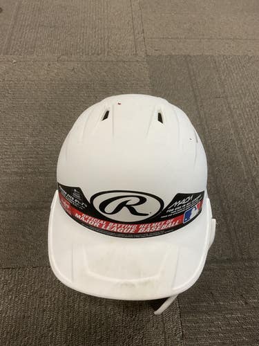 Used Rawlings MACH Batting Helmet w/Mask White M/L 11614-S000233191