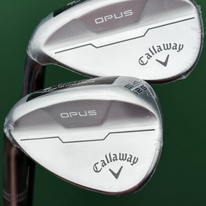Callaway Opus Chrome Wedge Set LEFT Hand 54-12*, 58-10* S-Grind Steel LH NEW