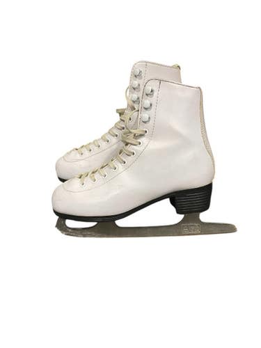 Used American Athletic FIGURE SKATES Girls Softboot Skate White Junior 03 11847-S000033678