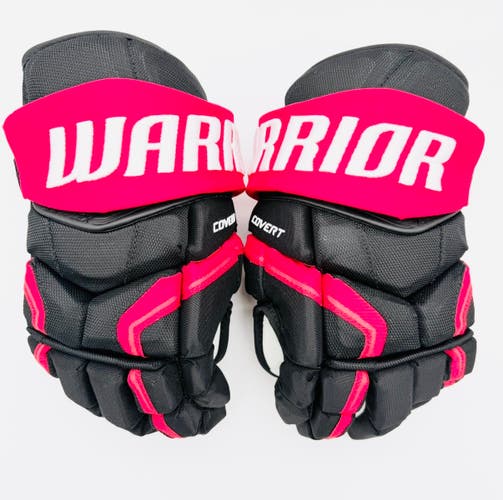 New New Jersey Devils Warrior Covert QRE Pro Team Hockey Gloves-13"-Grey Palms-Floating Cuff