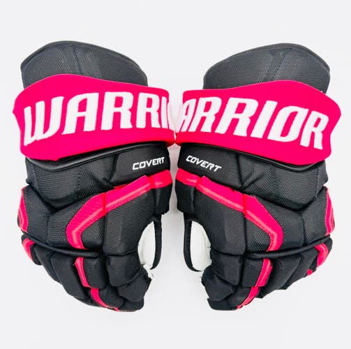 New New Jersey Devils Warrior Covert QRE Pro Team Hockey Gloves-14"-Grey Palms-Floating Cuffs