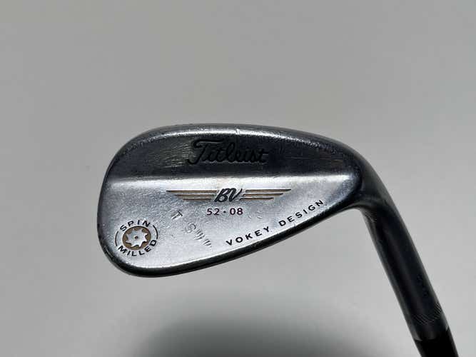 Titleist Vokey Spin Milled CC Chrome Wedge 52* 8 Bounce TT DG S200 Steel Mens RH