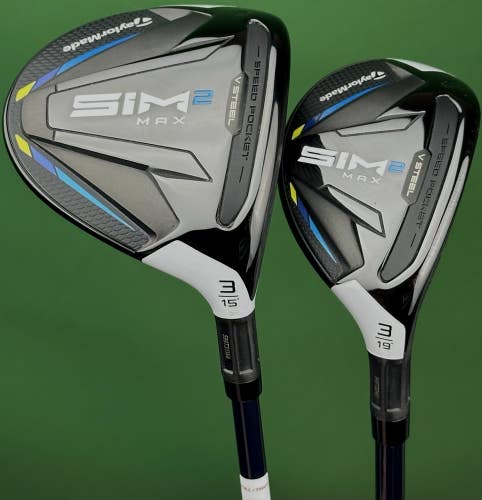 TaylorMade SIM2 MAX Fairway, Hybrid Set 3-Wood, 3H, Ventus Blue Stiff Flex NICE!
