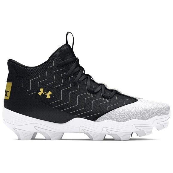 new youth 3.5 Under Armour Harper 9 Mid rubber molded/RM Jr Baseball Cleats BSBL